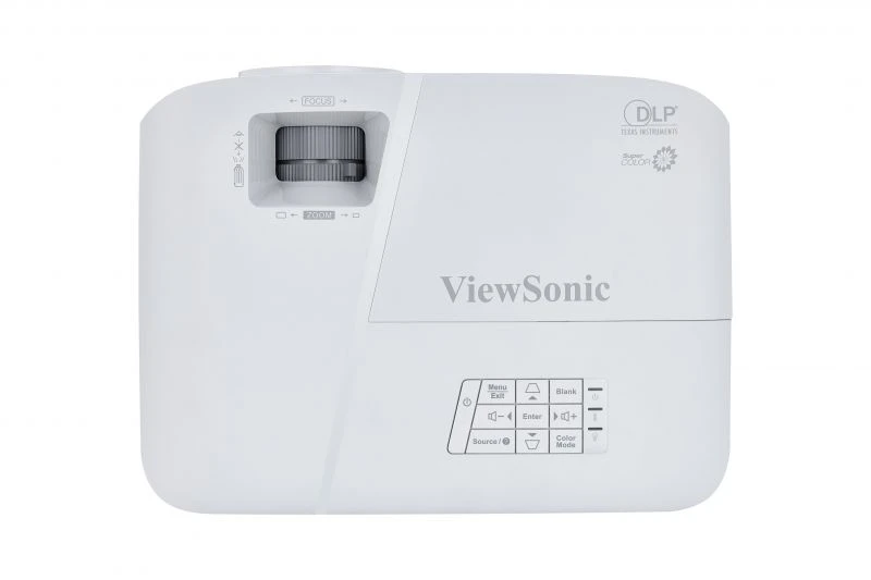 Desain proyektor ViewSonic SP6 tampak atas dengan panel tombol
